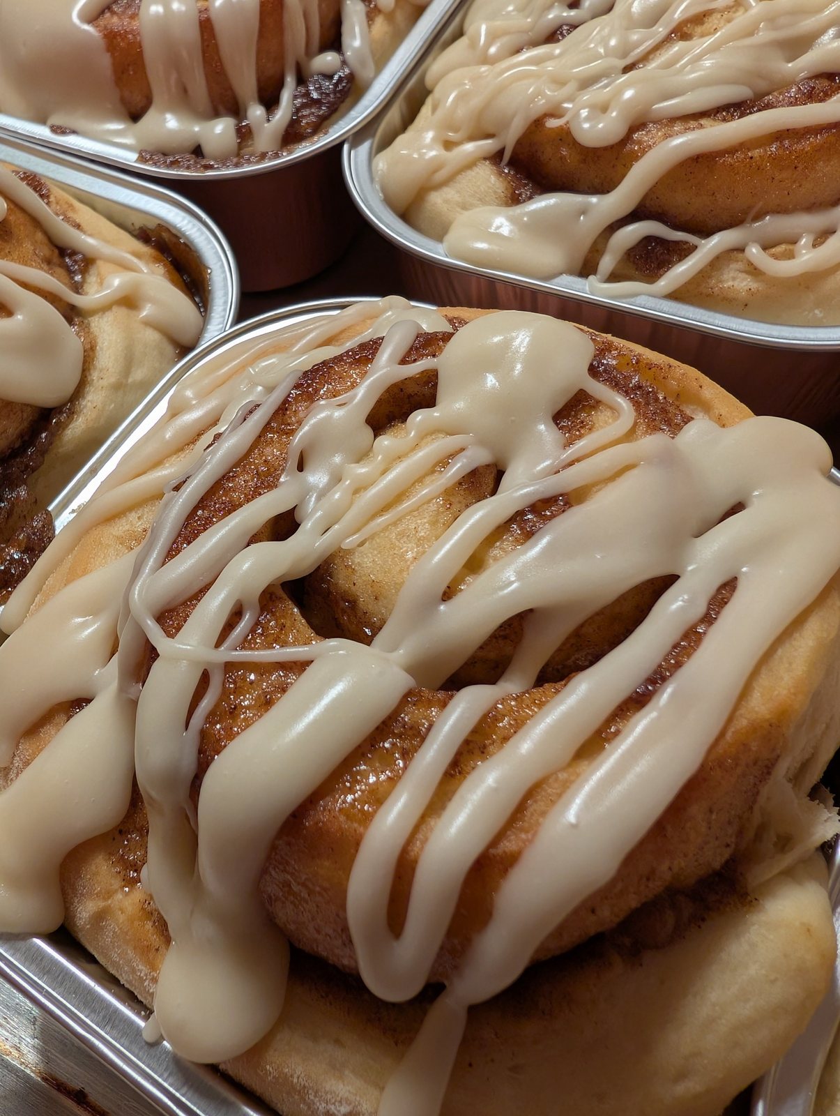 Fresh maple cinnamon rolls from the Butterburr kitchen